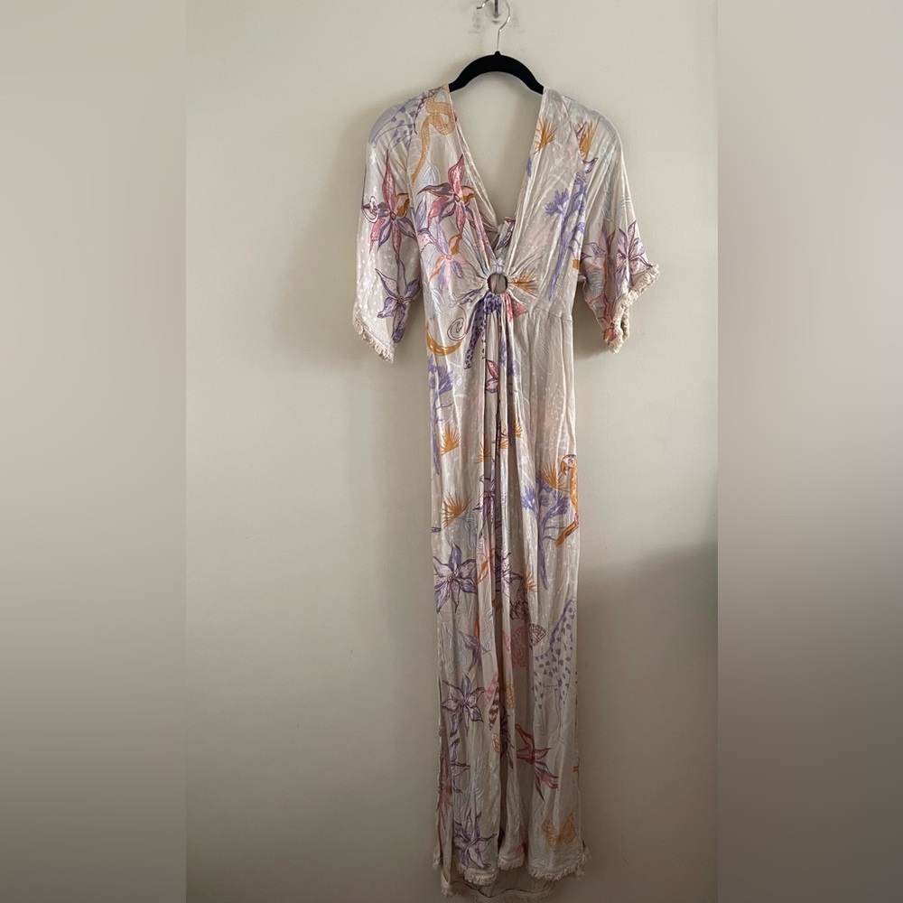 New! Z&L Floral Knot-Front Maxi Dress